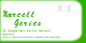 marcell gerics business card